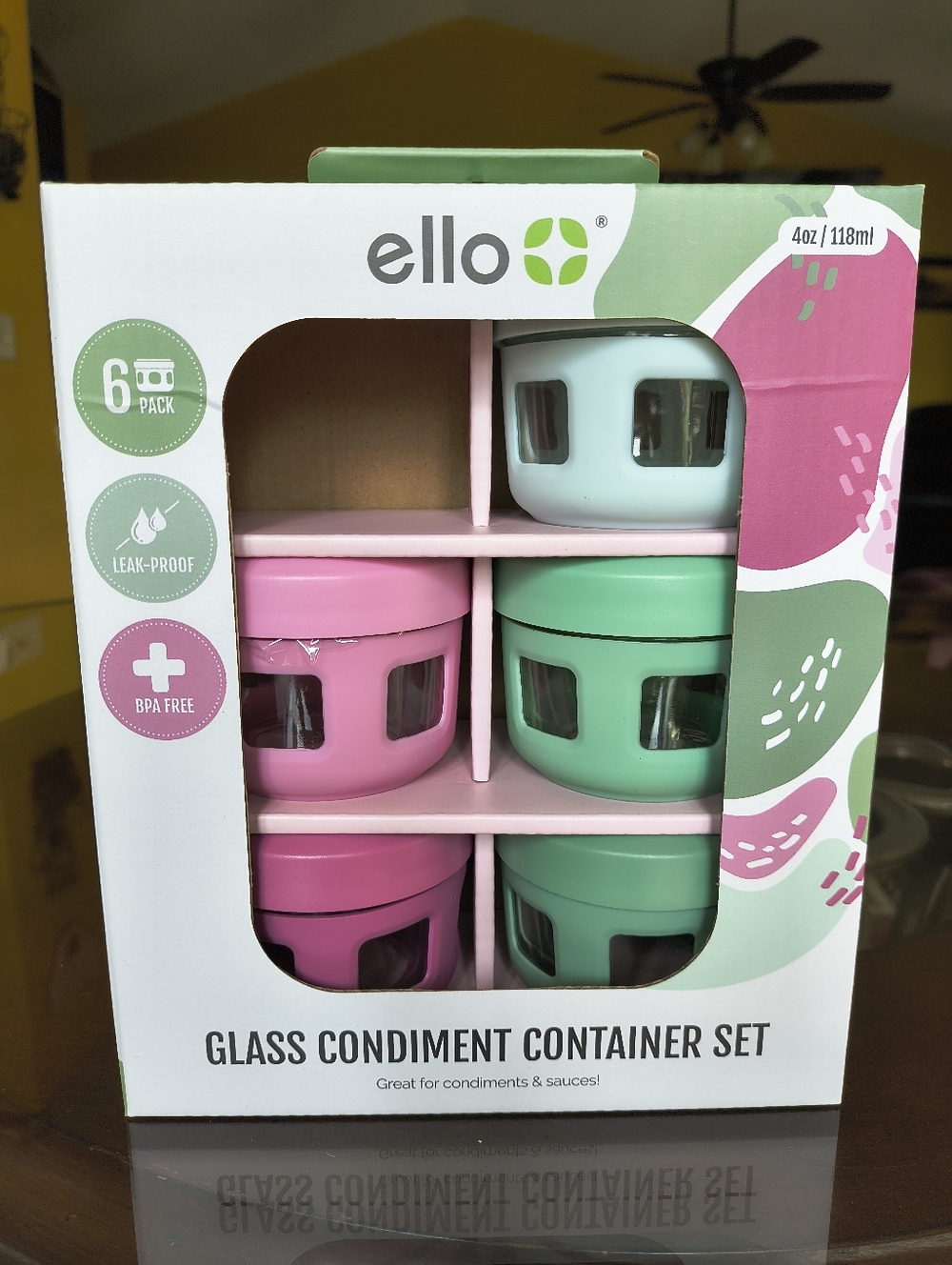 ello Glass Condiment Containers